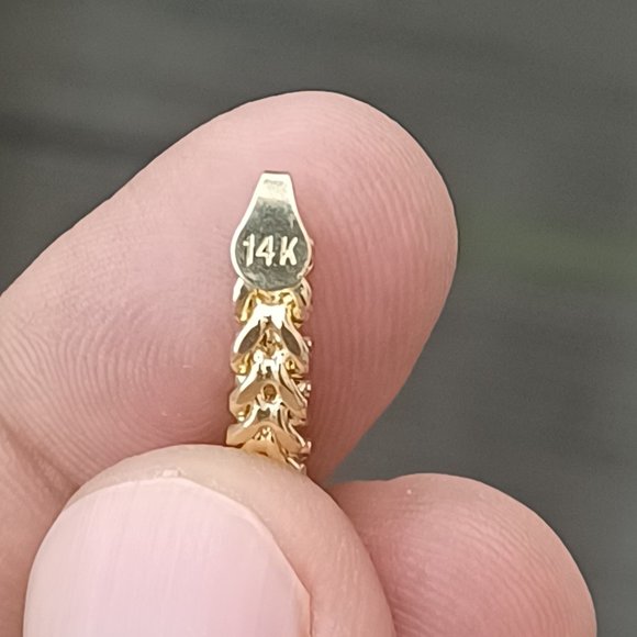 14kt Real Gold Franco Bracelet size 8 inches - Picture 8 of 8